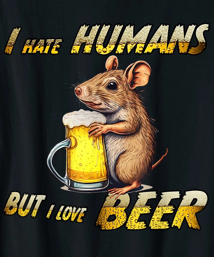 Fun Design - Rat with Beer Design
