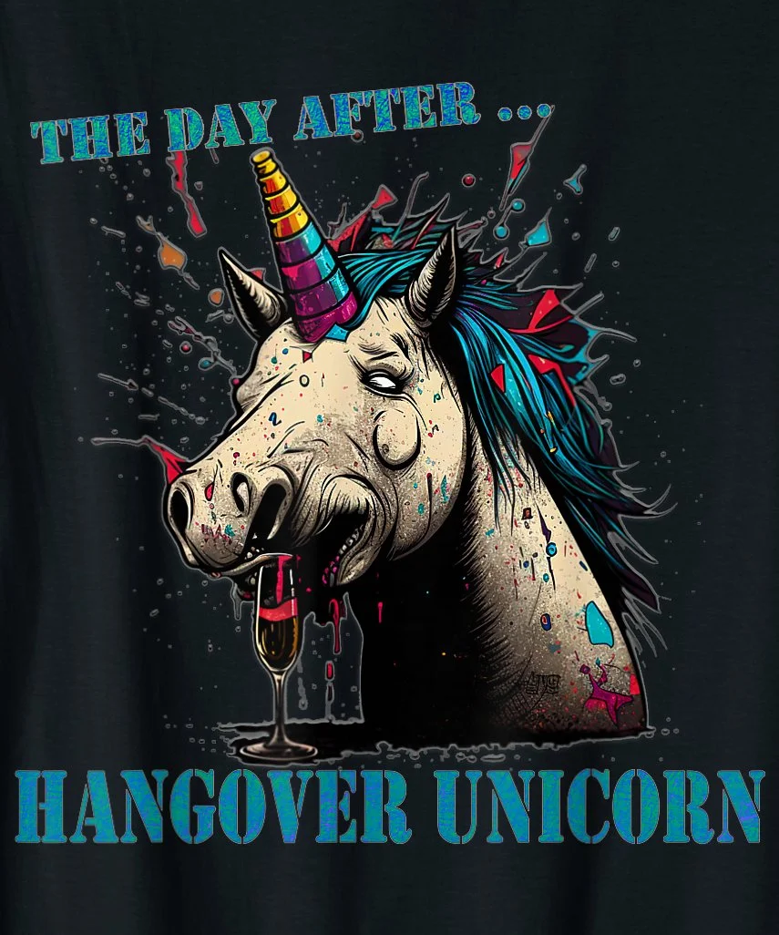 Hangover Unicorn for Adults Design